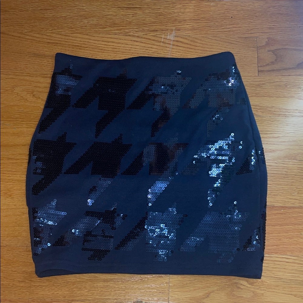 Forever 21 Black Sequin Mini Skirt